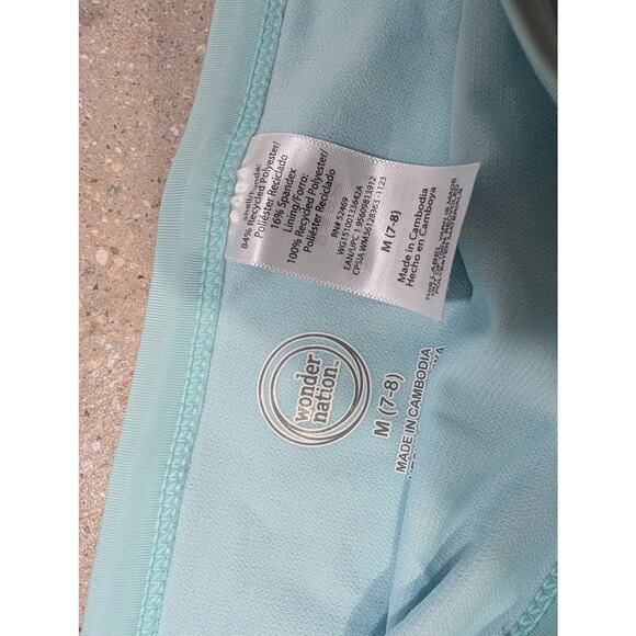 Wonder Nation 2 Piece Tankini Side Tie Swimsuit Lavender Sky Girls Size 7/8 - Picture 3 of 4